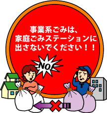 事業系ごみ一般家庭収集ステーション禁止