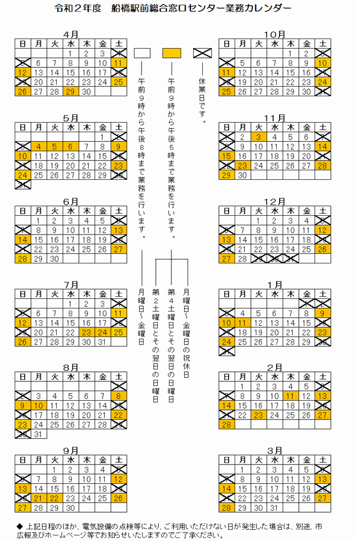 平日の午後5時以降および第2 4土曜日とその翌日の日曜日 祝休日に受付