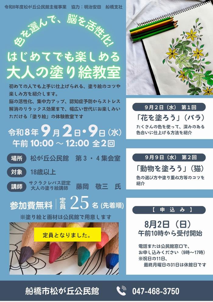大人の塗り絵締め切り後