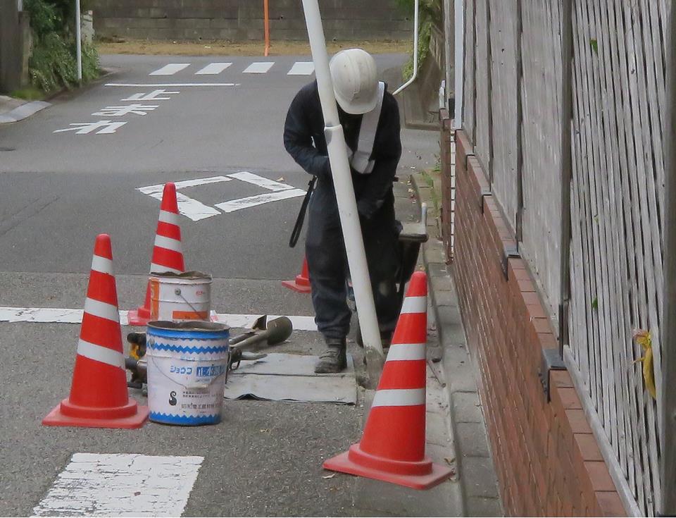 道路標識の交換工事