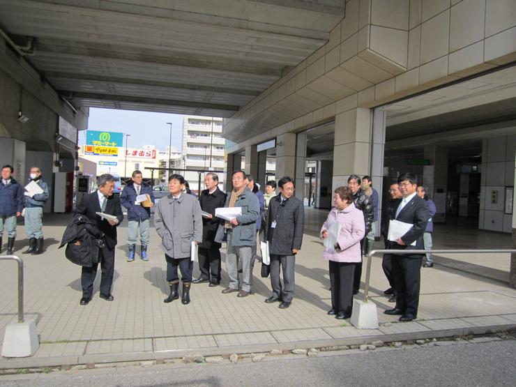 飯山満土地区画整理事業地視察風景写真