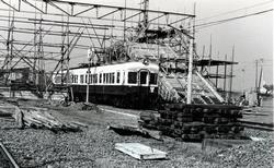Kita-Narashino Station under construction (photographed in 1966)