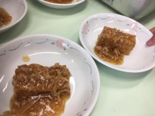 生揚げはきのこソースで