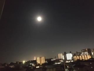 夜空に綺麗な月が