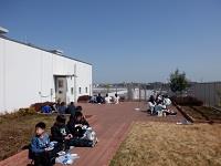 青空の下でのお弁当!