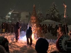 雪の中実施!