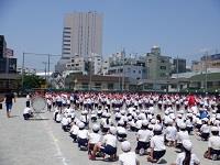 赤白に分かれて応援合戦!