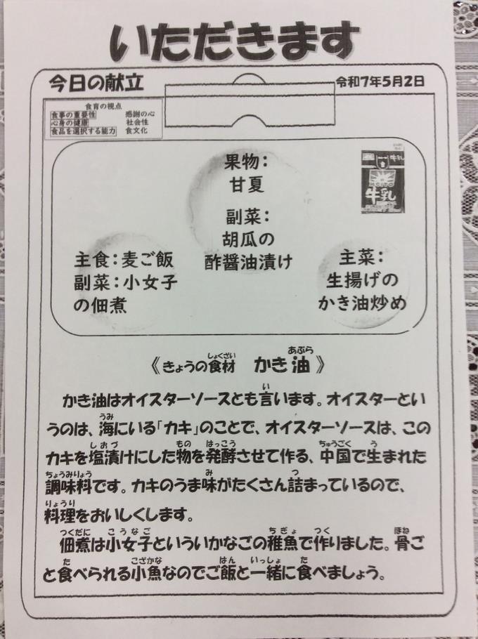 献立