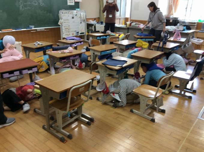 避難訓練の様子