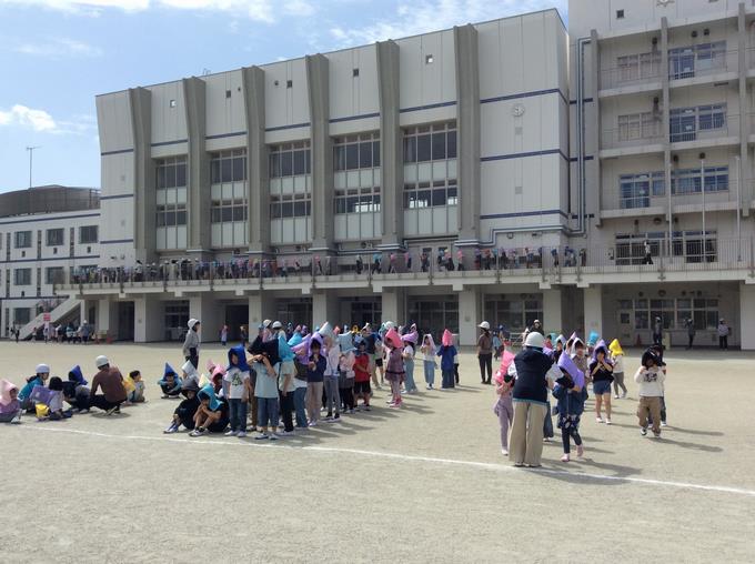 避難訓練の様子