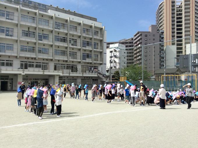 避難訓練の様子
