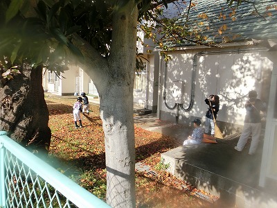 体育館側もきれいに