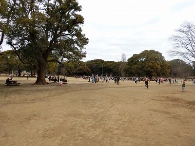 全校児童、行田公園に来ました