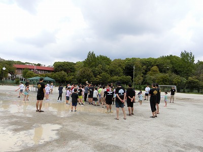 みんな集合、着替えて帰宅しました
