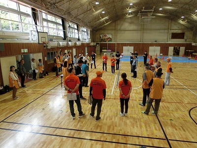 避難所の準備が完了し、これから避難民の受け入れです