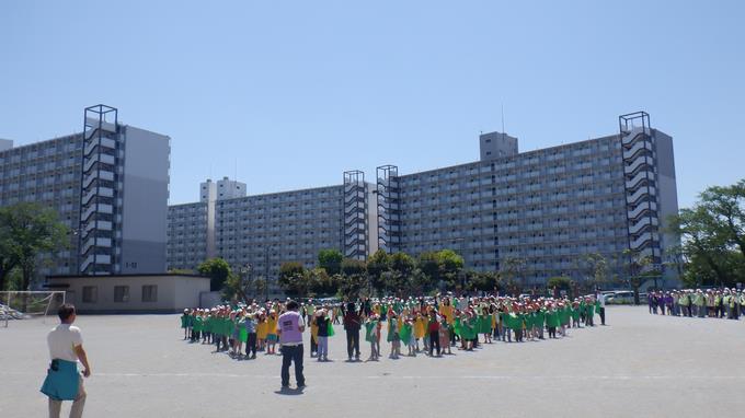 航空写真札家の様子