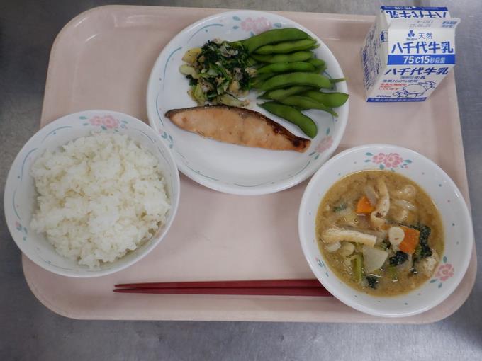 給食に出された枝豆