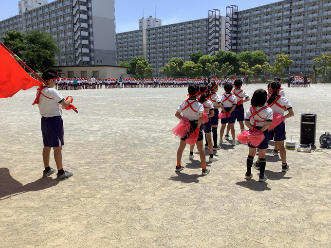 赤組応援団