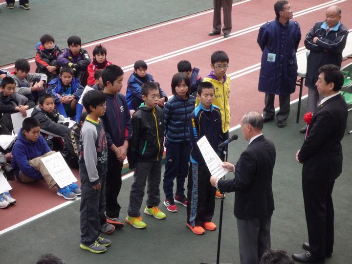 男子表彰式