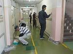廊下の作業