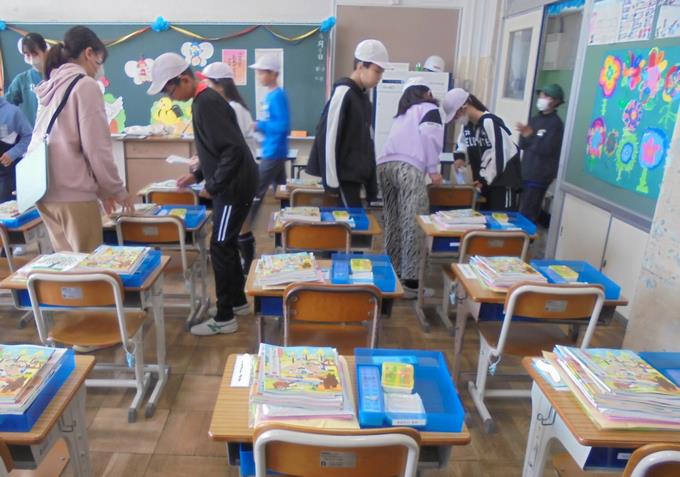 入学式準備(教室)
