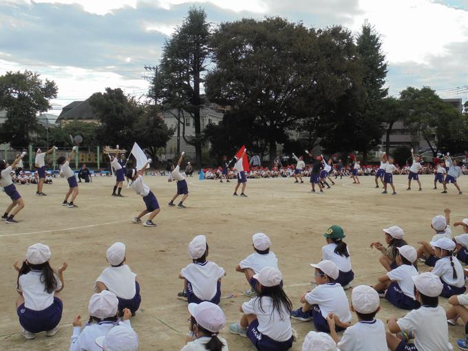 全校応援の練習