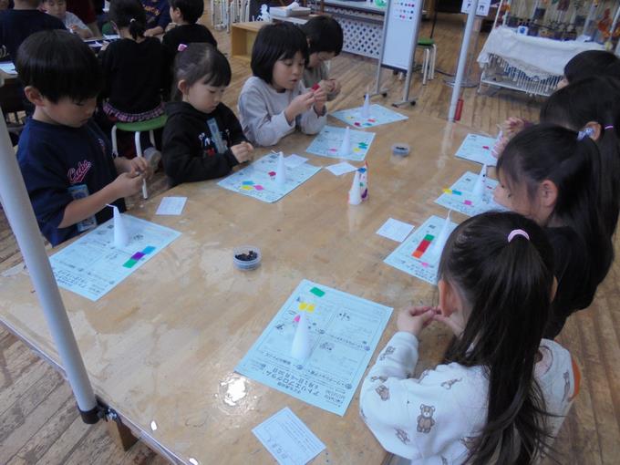 キャンドル作りの様子