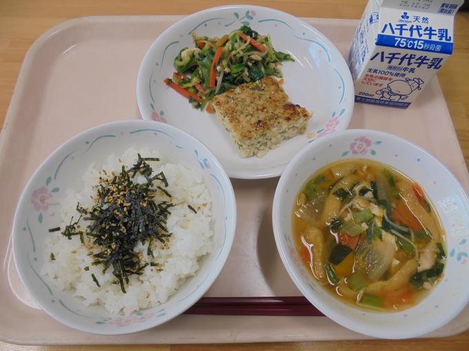 本日の給食「冬至献立」