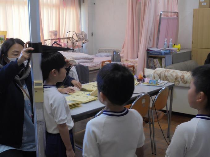 身体測定の様子