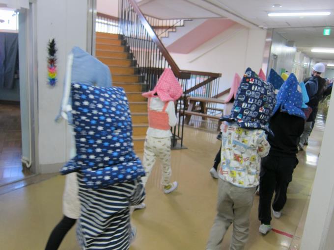 避難中