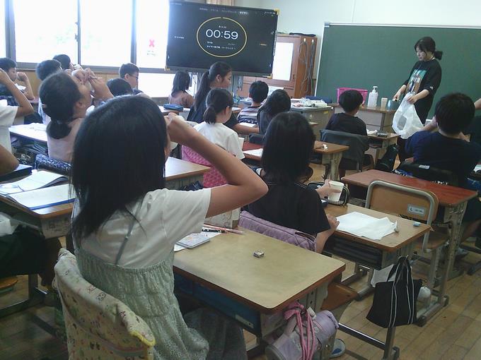 1分間のぶくぶく、よーい始め