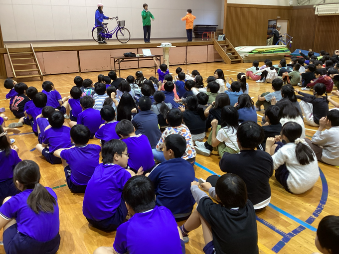 自転車を用いての講話です。