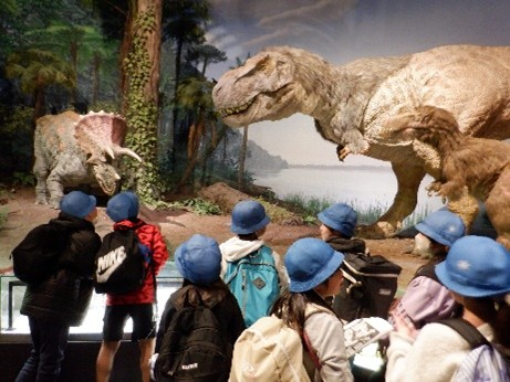 恐竜と戦っています