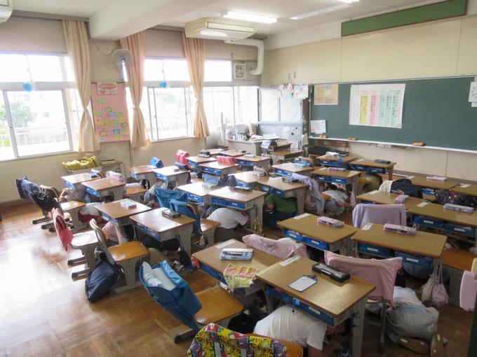 避難の様子