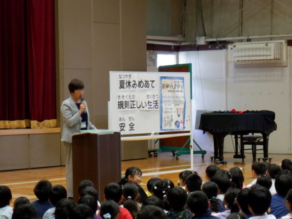 夏祭りの告知も