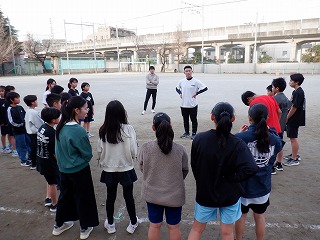 練習メニューをしっかり聞いて