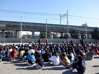避難直後の集合
