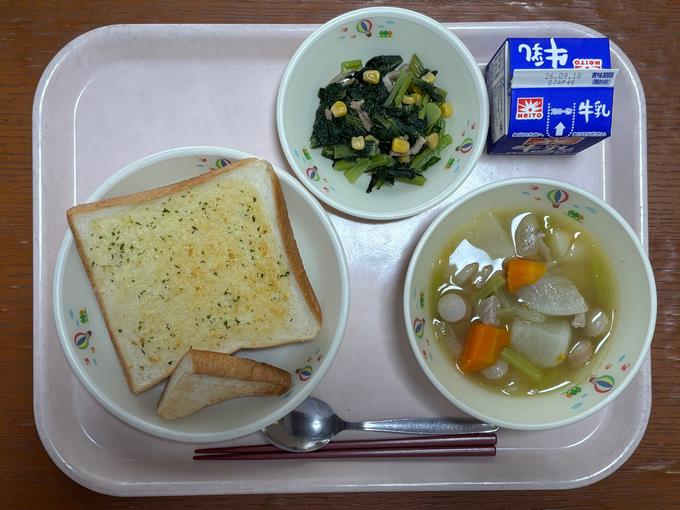 ガーリックトーストです。