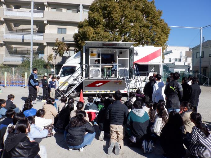 強い揺れを体験