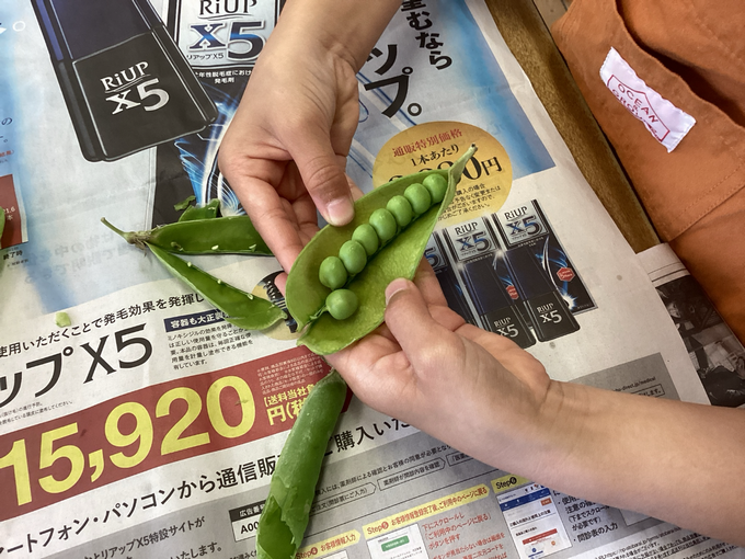 グリーンピースがいっぱい