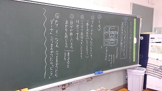 担任から与えられたビンゴカードの9つのマスに自分のことについて記入していきます