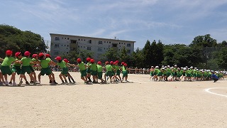 1~3年生の部 力を合わせて頑張ります