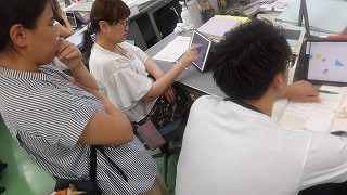 ICTの活用の仕方など、情報共有しているグループもありました