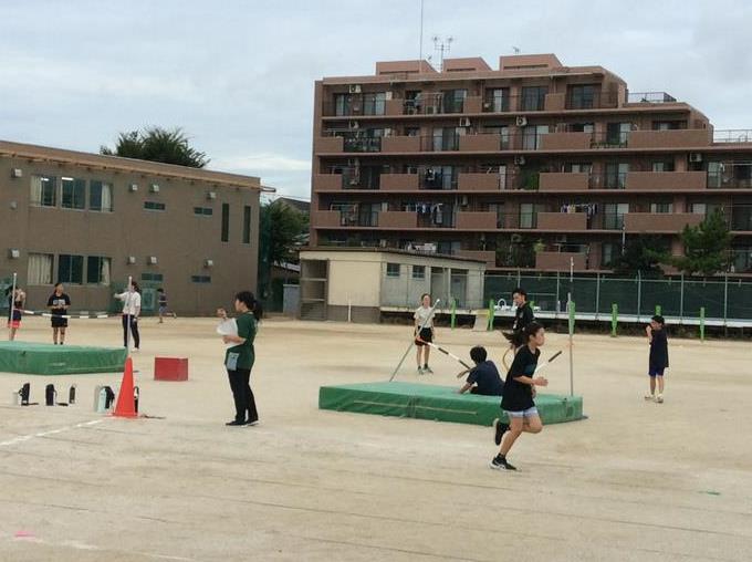 市民陸上の練習