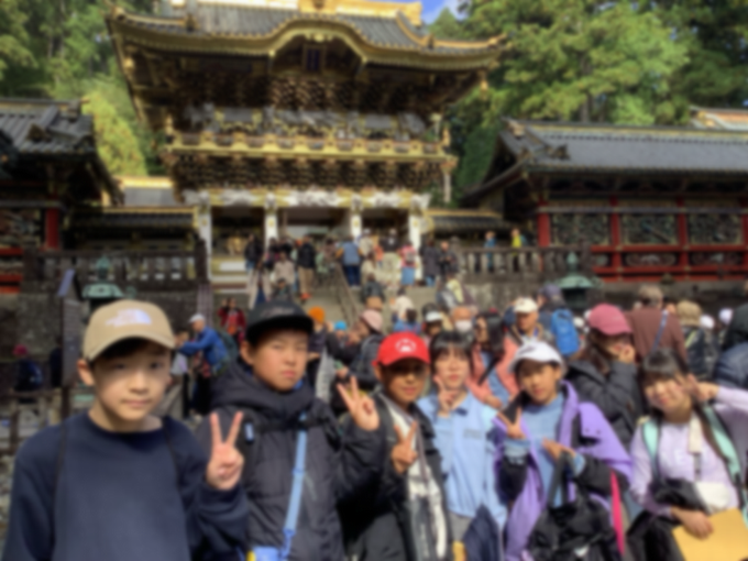 日光東照宮前でパシャリ