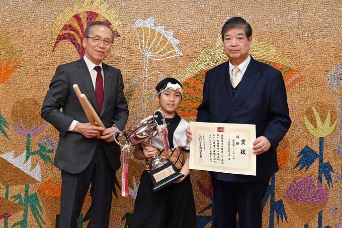 市長と教育長とパシャリ