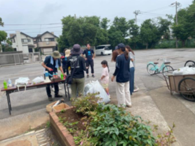 学校開放できていた野球チームの方も参加していただきました。
