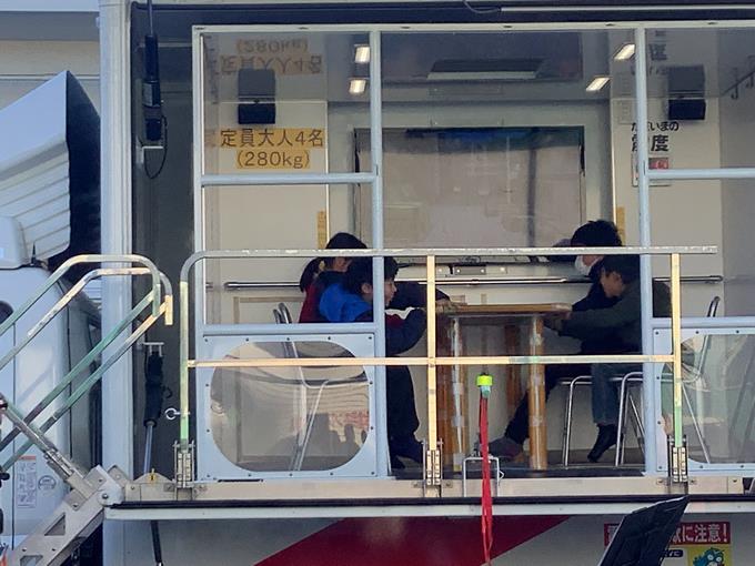 起震車体験の様子