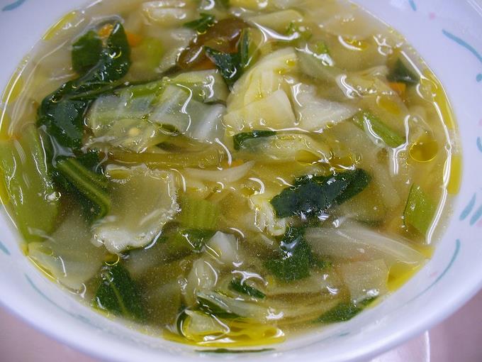 野菜と茎わかめのスープ