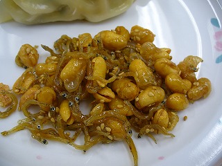 大豆といりこの揚げ煮